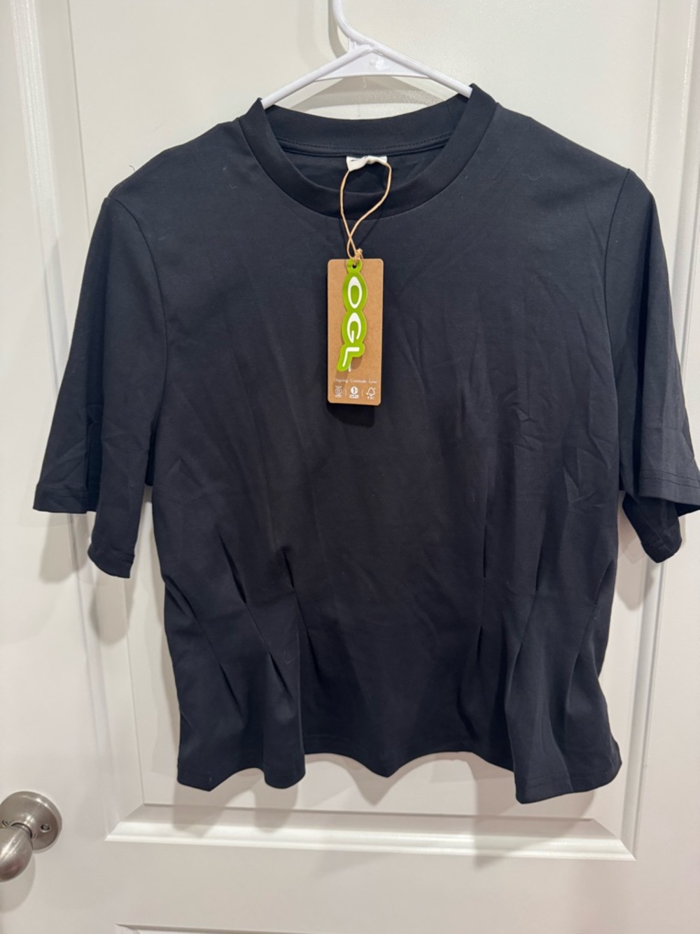 OGL Black Short Sleeve Tee with Branded Hang Tag
